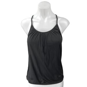 Lululemon Women's Black Sleeveless Built In Sports Bra Athletic Tank Top Size 2